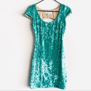 Dress the Population Gabriella Green Mini Dress